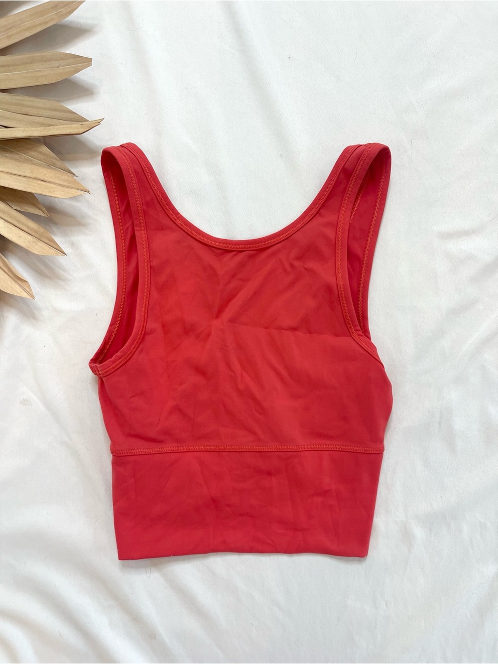 Lululemon Athletica Power Pivot Everlux Pink Punch Yoga Cropped Tank Top Size 6